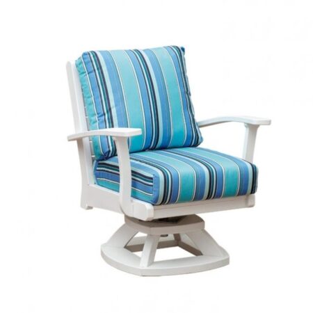 Poly Lumber Bayshore Swivel Rocker with Cushion