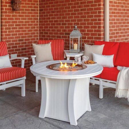 Poly Lumber Round Propane Fire Pit
