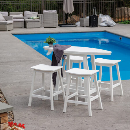 Counter Height Swivel Saddle Stool no Back